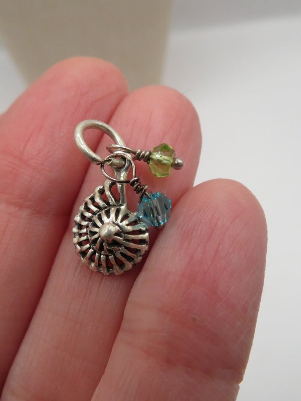 Lot of 3 Sterling Silver Gemstone Charms Pendants